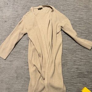 Kittenish Tan Knit Feather Duster Sweater